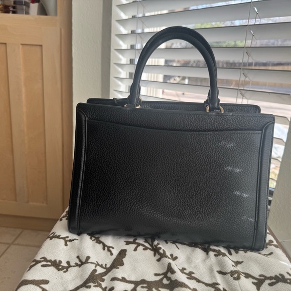 Coach Black Leather Satchel with Gold Lock - Picture 2 of 4